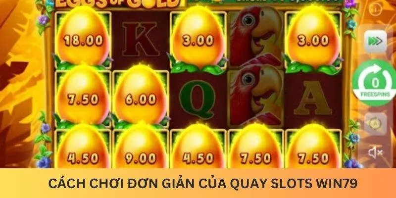 Cách chơi đơn giản của quay slots Win79